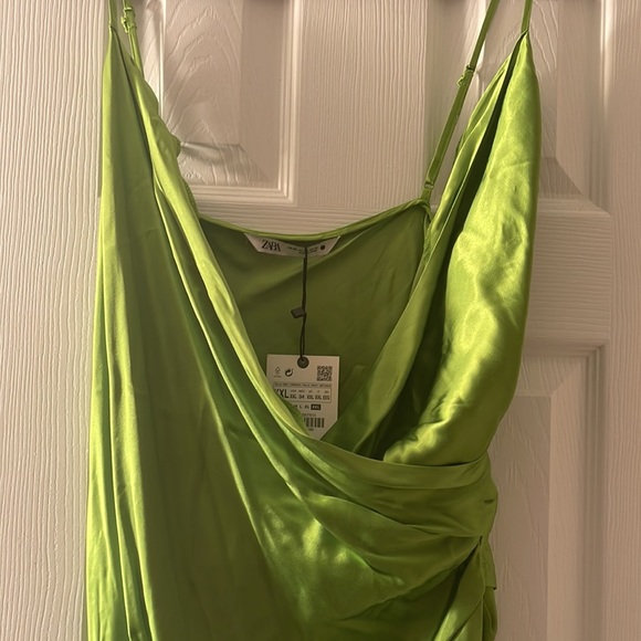Zara Draped Lingerie Style Dress - Picture 3 of 8